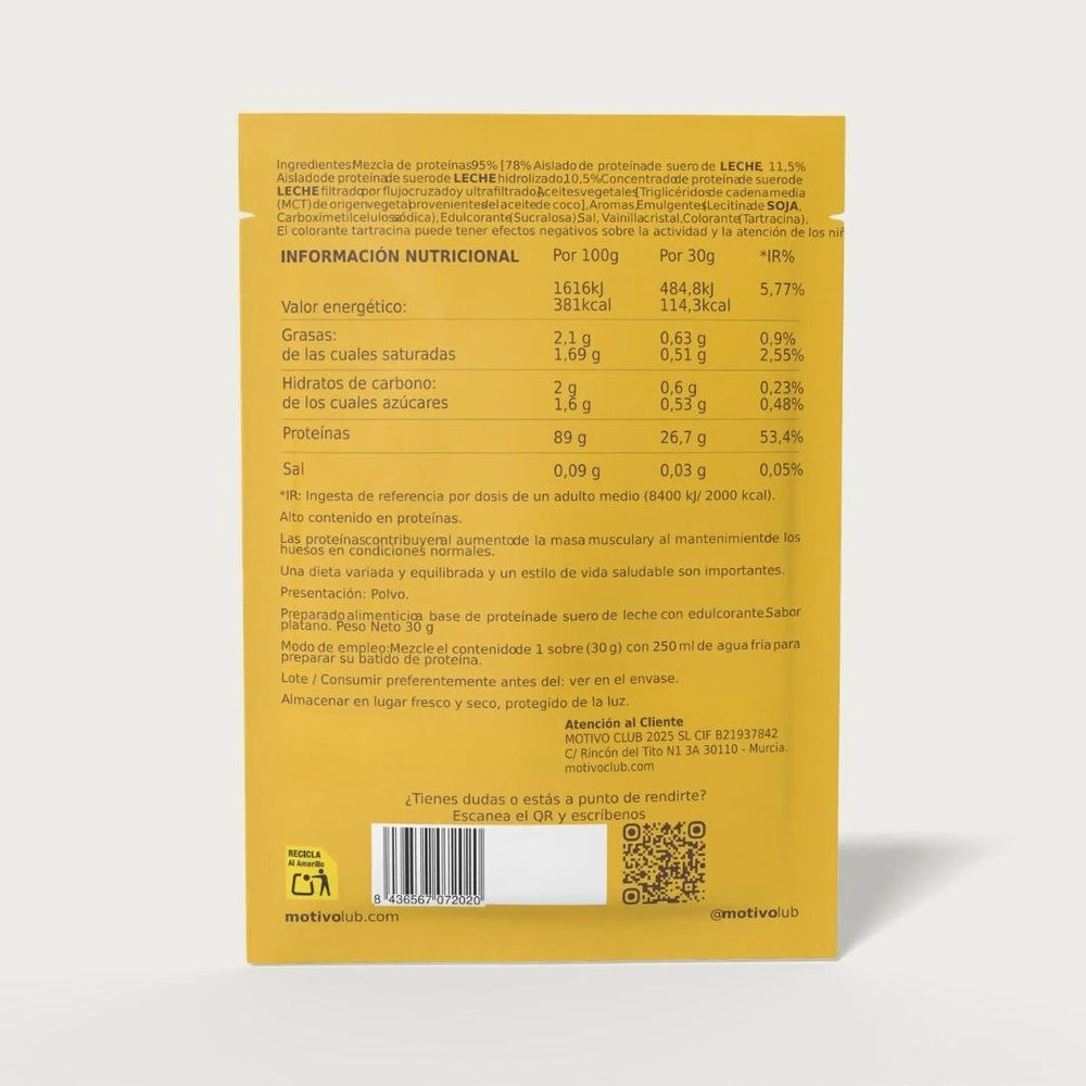 Proteína Isolate 90% | 25 Sobres Monodosis - Alta Pureza Sin Azúcar