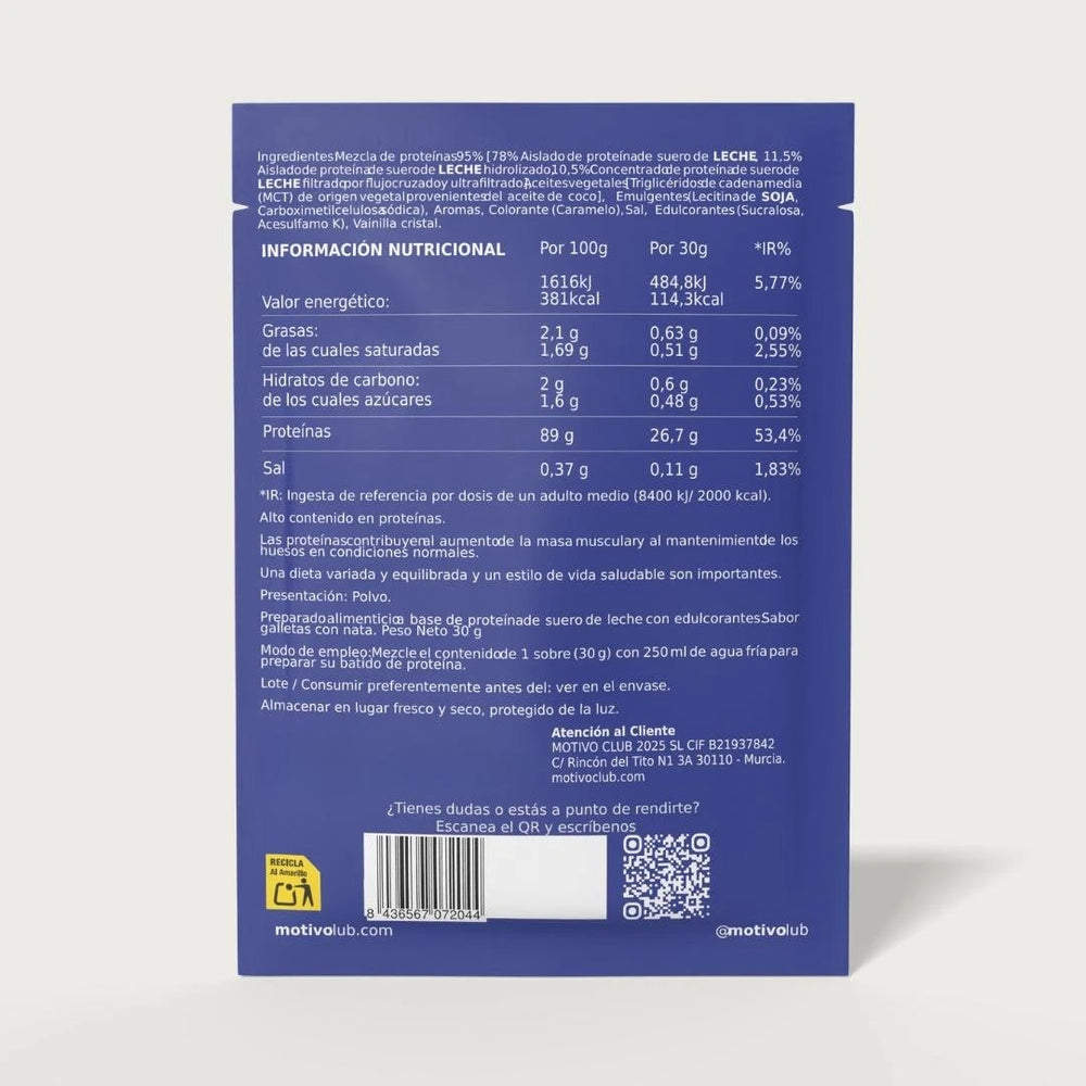 Proteína Isolate 90% | 25 Sobres Monodosis - Alta Pureza Sin Azúcar
